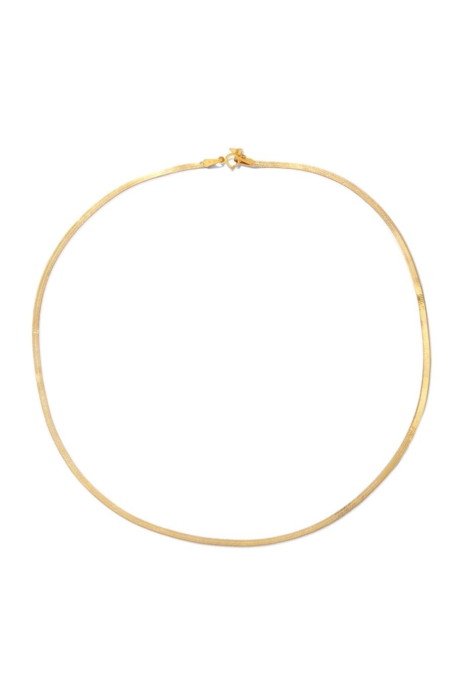 Herringbone 10-karat gold necklace